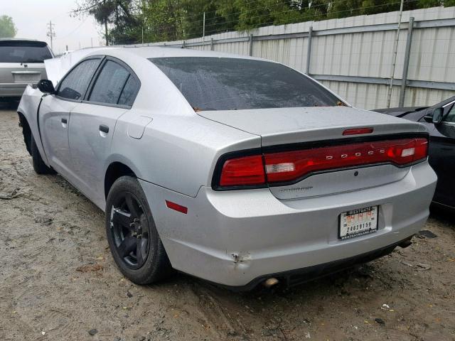 2C3CDXAT0EH220670 - 2014 DODGE CHARGER PO GRAY photo 3