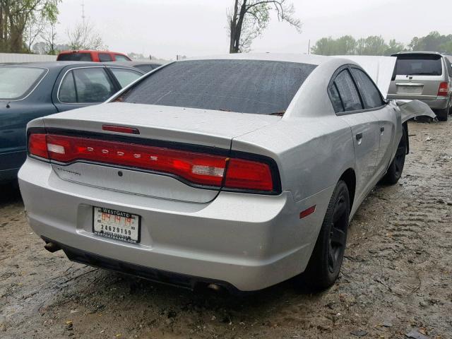 2C3CDXAT0EH220670 - 2014 DODGE CHARGER PO GRAY photo 4