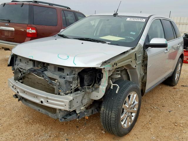 2FMDK3KC8DBB75682 - 2013 FORD EDGE LIMIT SILVER photo 2