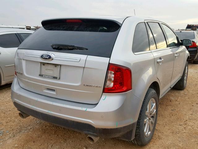 2FMDK3KC8DBB75682 - 2013 FORD EDGE LIMIT SILVER photo 4