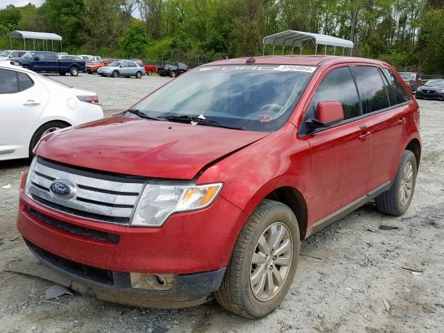 2FMDK3JC7ABB38149 - 2010 FORD EDGE SEL RED photo 2