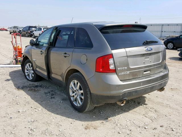 2FMDK3JC6CBA40197 - 2012 FORD EDGE SEL GREEN photo 3