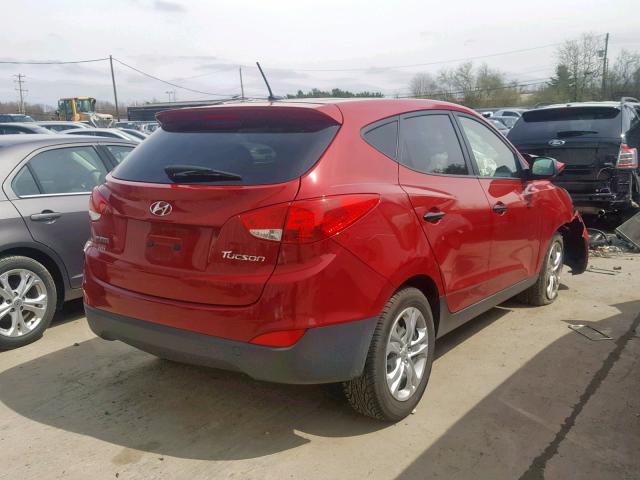 KM8JT3AB3CU507058 - 2012 HYUNDAI TUCSON GL RED photo 4