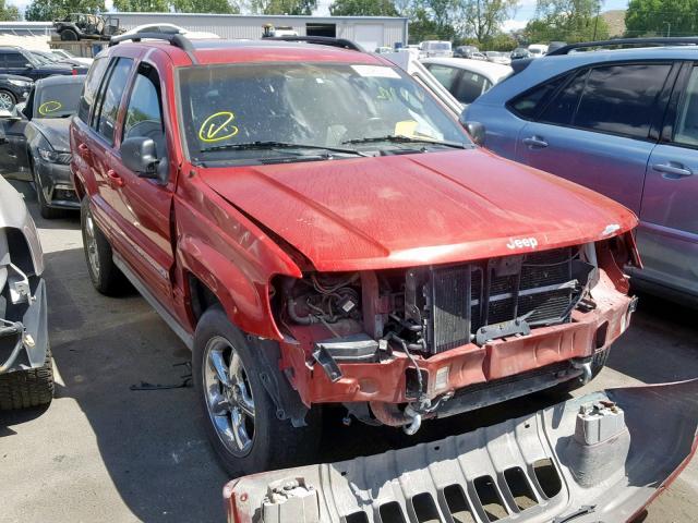 1J8GW68J02C105581 - 2002 JEEP GRAND CHER RED photo 1