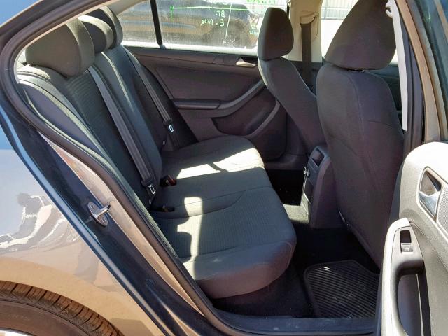 3VW1K7AJ7FM311202 - 2015 VOLKSWAGEN JETTA BASE GRAY photo 6