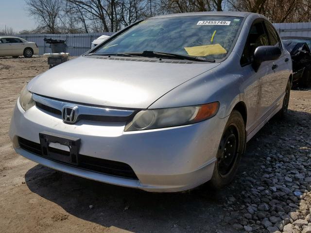 2HGFA16278H105066 - 2008 HONDA CIVIC DX SILVER photo 2