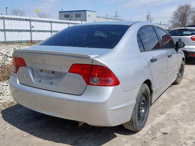 2HGFA16278H105066 - 2008 HONDA CIVIC DX SILVER photo 4