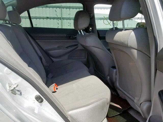 2HGFA16278H105066 - 2008 HONDA CIVIC DX SILVER photo 6