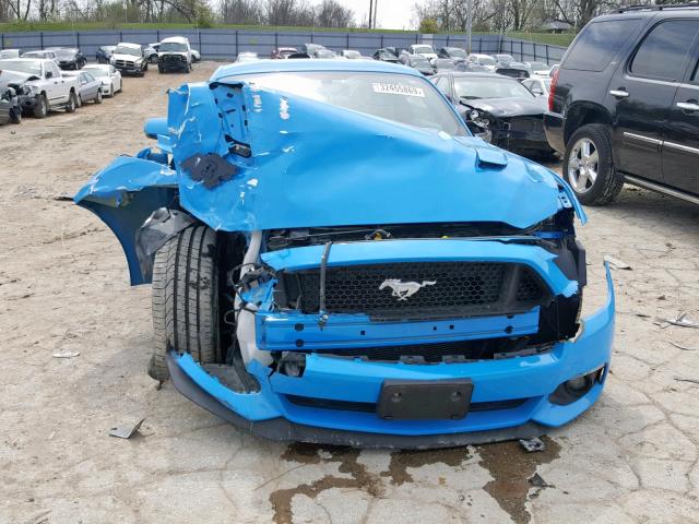1FA6P8CF6H5323297 - 2017 FORD MUSTANG GT BLUE photo 9