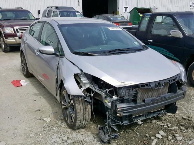 KNAFX4A85E5075382 - 2014 KIA FORTE EX SILVER photo 1