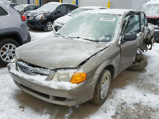 JM1BJ2221X0123574 - 1999 MAZDA PROTEGE DX TAN photo 2