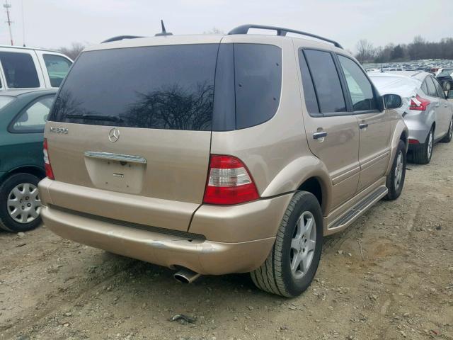 4JGAB75E24A502693 - 2004 MERCEDES-BENZ ML 500 BEIGE photo 4