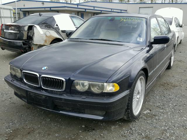 WBAGJ034X1DD74359 - 2001 BMW 750 IL BLACK photo 2