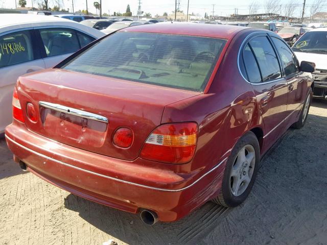 JT8BD68S9Y0086280 - 2000 LEXUS GS 300 RED photo 4