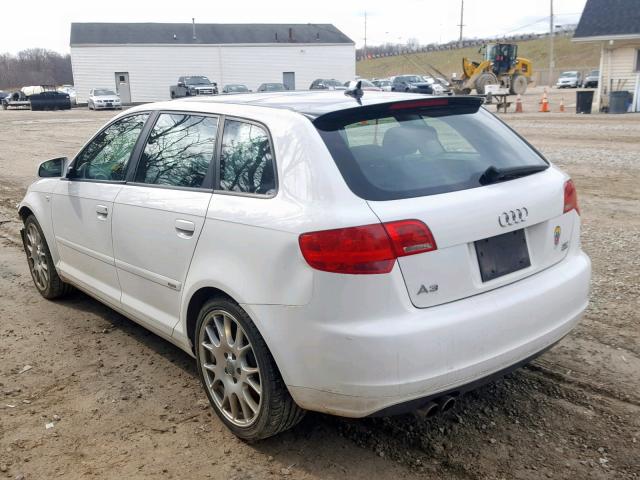 WAUKD78P47A116116 - 2007 AUDI A3 S-LINE WHITE photo 3