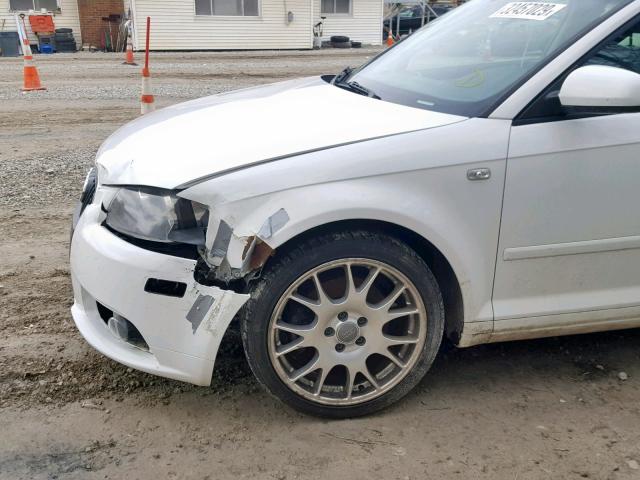 WAUKD78P47A116116 - 2007 AUDI A3 S-LINE WHITE photo 9