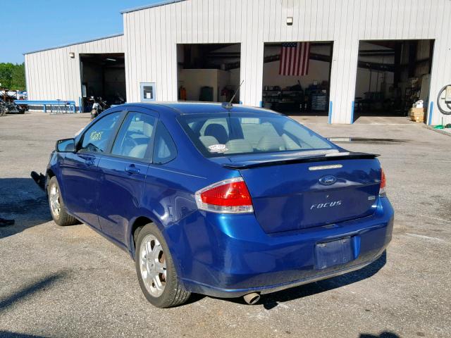 1FAHP36N59W214615 - 2009 FORD FOCUS SES BLUE photo 3