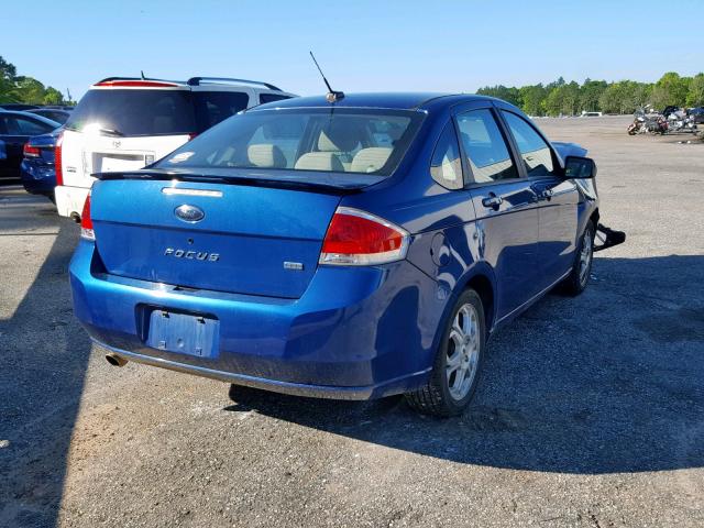 1FAHP36N59W214615 - 2009 FORD FOCUS SES BLUE photo 4