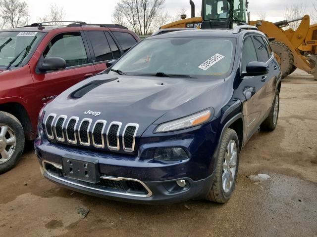 1C4PJLDS2EW160734 - 2014 JEEP CHEROKEE L BLUE photo 2