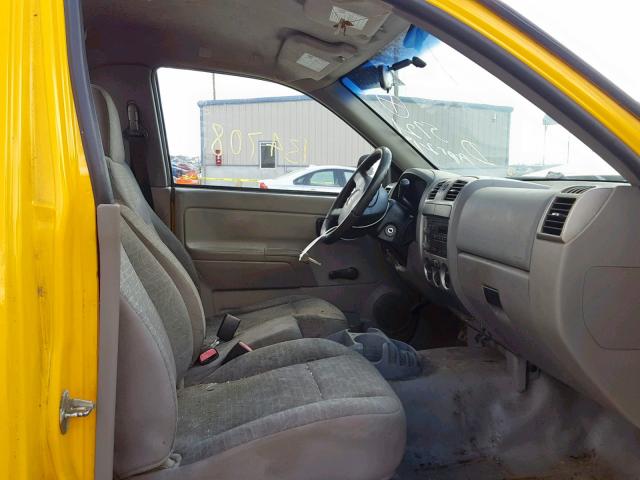 1GCCS149878195721 - 2007 CHEVROLET COLORADO YELLOW photo 5