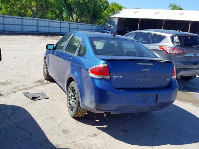 1FAHP36N79W263198 - 2009 FORD FOCUS SES BLUE photo 3