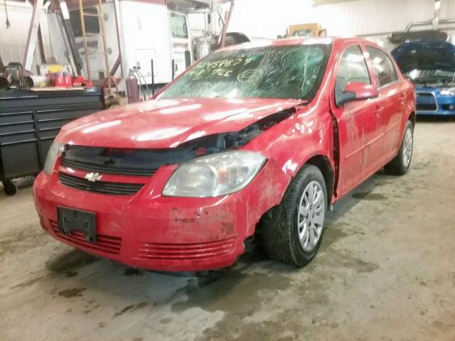 1G1AT58H897289192 - 2009 CHEVROLET COBALT LT RED photo 2