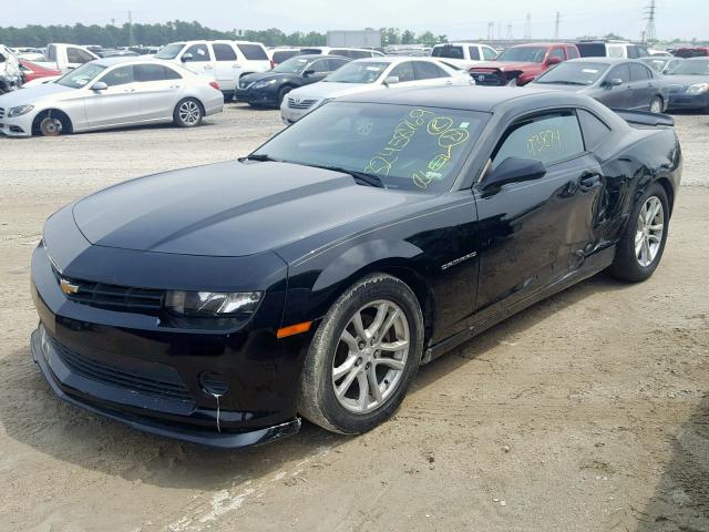 2G1FB1E39F9167137 - 2015 CHEVROLET CAMARO LS BLACK photo 2