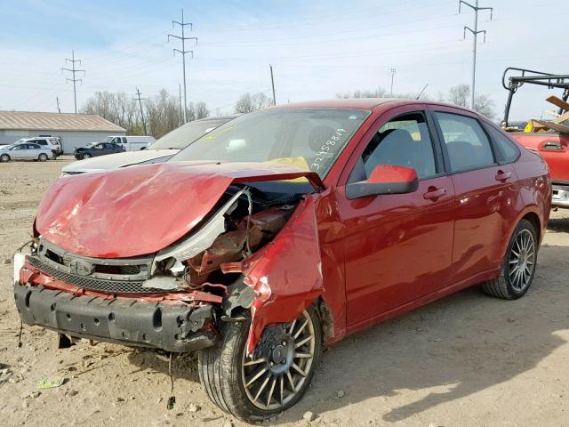 1FAHP3GN7AW225523 - 2010 FORD FOCUS SES RED photo 2