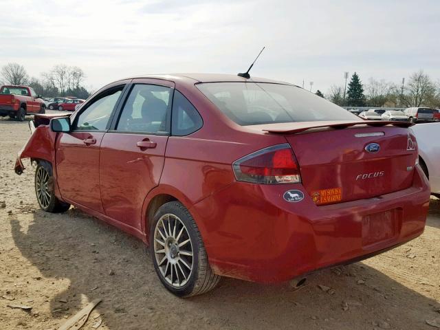 1FAHP3GN7AW225523 - 2010 FORD FOCUS SES RED photo 3