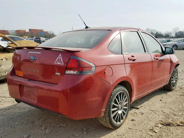 1FAHP3GN7AW225523 - 2010 FORD FOCUS SES RED photo 4