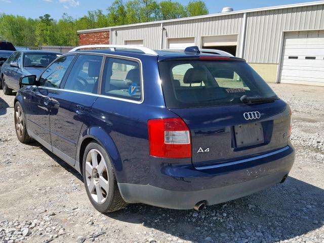 WAUVT68E54A035873 - 2004 AUDI A4 3.0 AVA BLUE photo 3