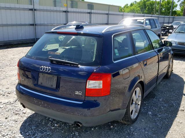 WAUVT68E54A035873 - 2004 AUDI A4 3.0 AVA BLUE photo 4