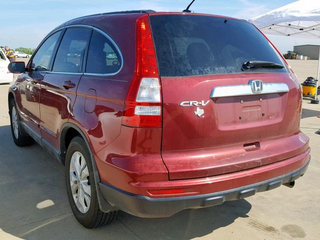 5J6RE3H76BL019840 - 2011 HONDA CR-V EXL RED photo 3