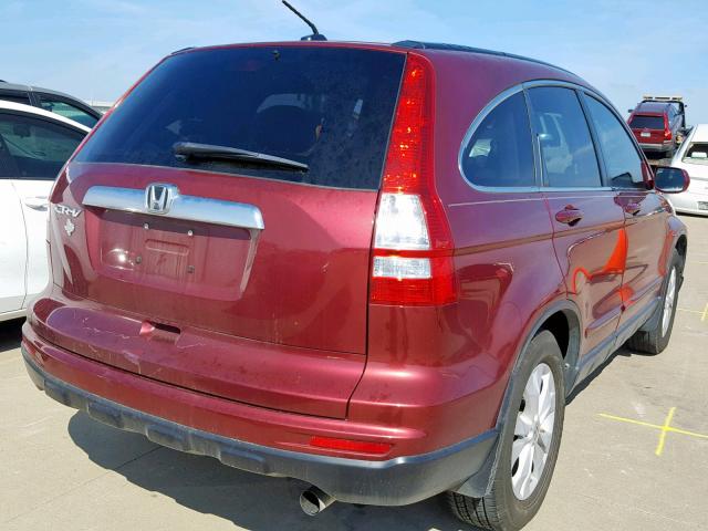 5J6RE3H76BL019840 - 2011 HONDA CR-V EXL RED photo 4