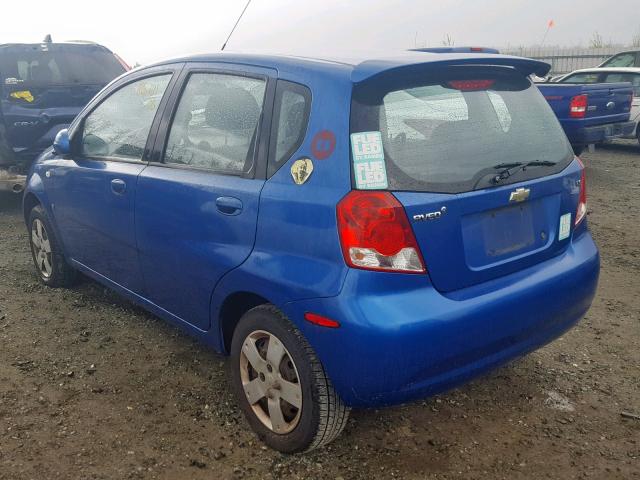 KL1TD66617B741960 - 2007 CHEVROLET AVEO BASE ლურჯი ფოტო 3