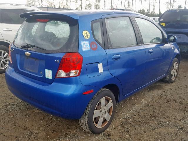 KL1TD66617B741960 - 2007 CHEVROLET AVEO BASE ლურჯი ფოტო 4