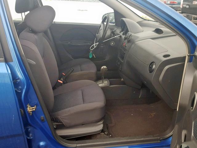 KL1TD66617B741960 - 2007 CHEVROLET AVEO BASE ლურჯი ფოტო 5