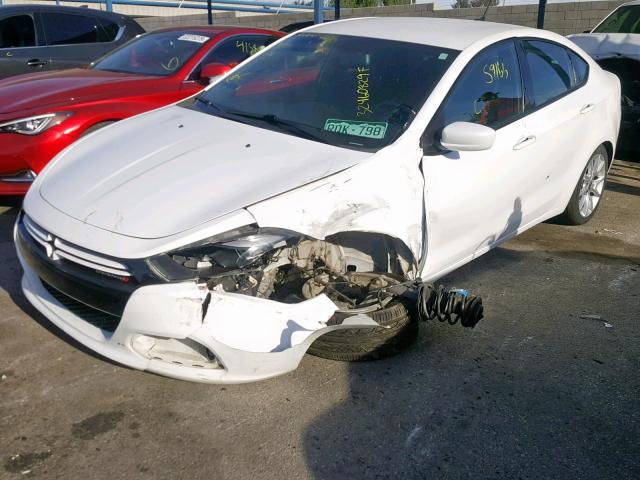 1C3CDFBA5DD182453 - 2013 DODGE DART SXT WHITE photo 2