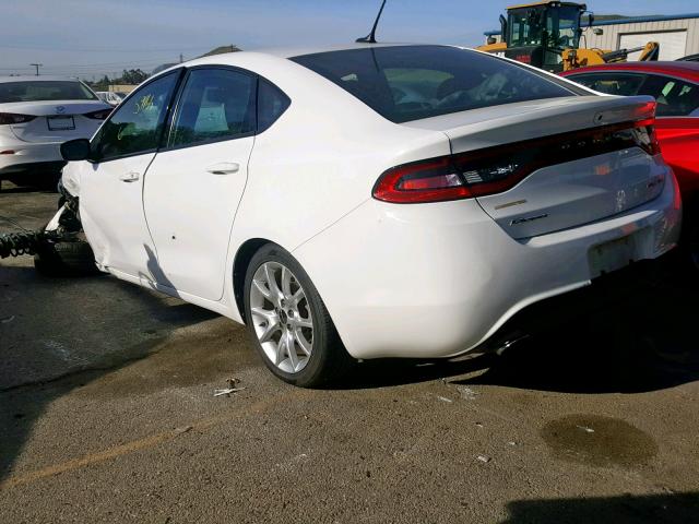 1C3CDFBA5DD182453 - 2013 DODGE DART SXT WHITE photo 3