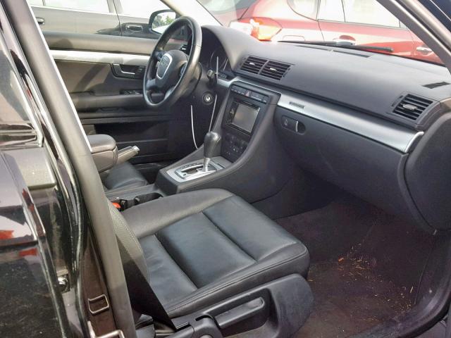 WAUKF78E57A169061 - 2007 AUDI A4 2.0T AV BLACK photo 5