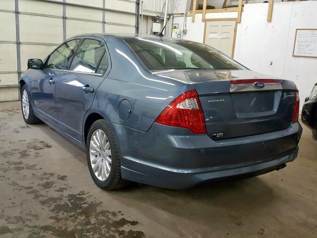 3FADP0L30CR244129 - 2012 FORD FUSION HYB BLUE photo 3