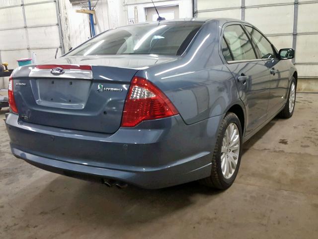 3FADP0L30CR244129 - 2012 FORD FUSION HYB BLUE photo 4