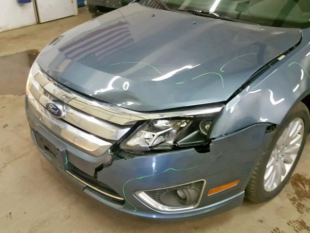 3FADP0L30CR244129 - 2012 FORD FUSION HYB BLUE photo 9