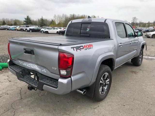 3TMCZ5AN5JM163204 - 2018 TOYOTA TACOMA DOU ვერცხლისფერი ფოტო 4