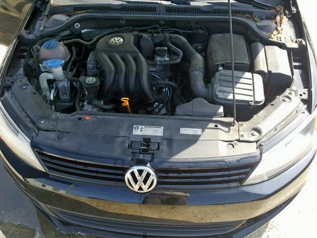 3VW2K7AJ6DM267453 - 2013 VOLKSWAGEN JETTA BASE BLACK photo 7