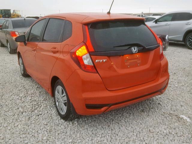 3HGGK5H41JM703684 - 2018 HONDA FIT LX ORANGE photo 3