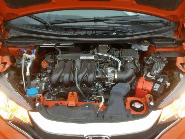 3HGGK5H41JM703684 - 2018 HONDA FIT LX ORANGE photo 7