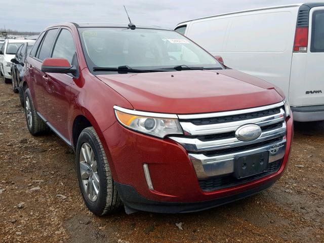 2FMDK3JC8DBB53375 - 2013 FORD EDGE SEL RED photo 1