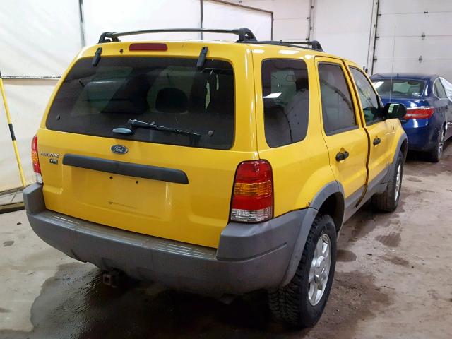 1FMYU04131KB13744 - 2001 FORD ESCAPE XLT YELLOW photo 4