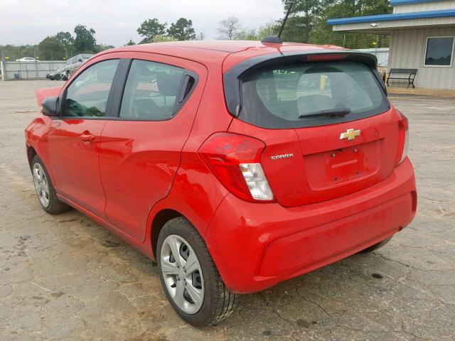 KL8CB6SA1KC718795 - 2019 CHEVROLET SPARK LS RED photo 3